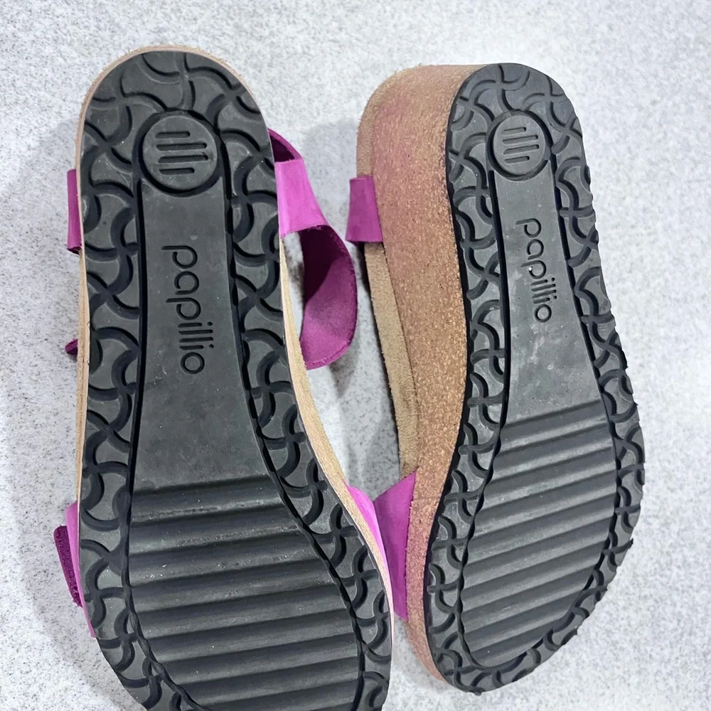 Birkenstock Soley Papillio Sandals Womens 6 or 230 Purple/Pink Wedge Ankle Strap - Picture 10 of 16